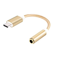 Câble adaptateur audio Hongxing Type-C 3,5 mm en cuivre étamé à 4 conducteurs avec isolation en PVC pour téléphones portables, microphones et ordinateurs