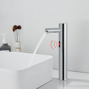 Oilet-<span class=keywords><strong>grifo</strong></span> de inducción de agua infrarrojo cromado para baño, adaptador de <span class=keywords><strong>sensor</strong></span> automático, Kran - Product Image 1