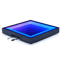 Bestseller LED Transparenter Abyss-Spiegel 3D Induktions-Bodenleuchte Bar Bühne Event Vollfarbige Leuchtende Externe Steuerung Fliesenleuchte