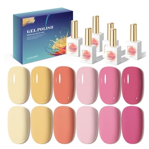 AILANUO Venta al por mayor Nail Art Professional 6 colores Nail Polish Gel Set Collection para salón de uñas 15ml UV Gel Polish Bottles Kit OEM - Product Image 1