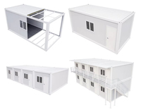 Maison conteneur moderne en acier démontable 20ft 40ft, préfabriquée et durable, pour bureaux, entrepôts, magasins, garde-corps, halls, résistante au vent, personnalisable
