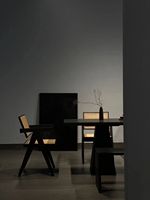 Nouvelle table à manger en bois massif noir de style nordique, table de salle à manger moderne en frêne blanc, mobilier de maison à grand panneau pour bureau
