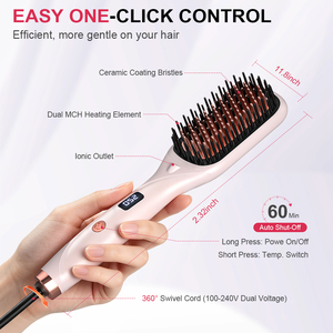 <span class=keywords><strong>Spazzola</strong></span> Lisciante <span class=keywords><strong>Elettrica</strong></span> Portatile in Nylon, Antistatica con Ioni Negativi, per la Cura dei <span class=keywords><strong>Capelli</strong></span>, per Uso Domestico e Alberghiero - Product Image 5