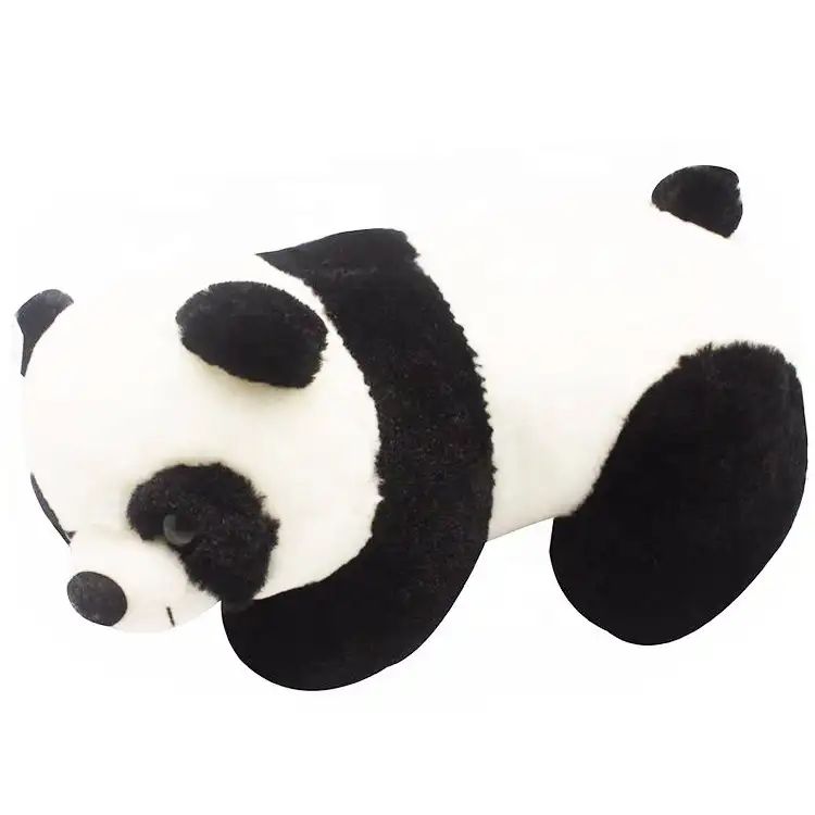 Peluche panda en peluche, personnalisé, grands yeux, jouet doux, vie réelle, pièces