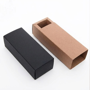 Small-batch Wholesale Custom Ready Stock Recyclable Kraft Paper <b>Drawer</b> Rigid Boxes PVC Transparent Boxes for Small Business - Product Image 2