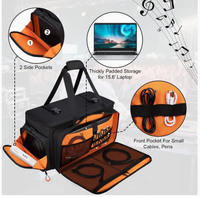 Sac de transport pour câbles DJ BSCI GRS avec fond rembourré amovible et séparateurs, sac de transport pour équipement DJ professionnel, instrument de musique