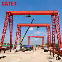 Grue portique monopoutre de type treillis de 20 tonnes montée sur rail, grue de levage à portique personnalisable pour opération en zone industrielle