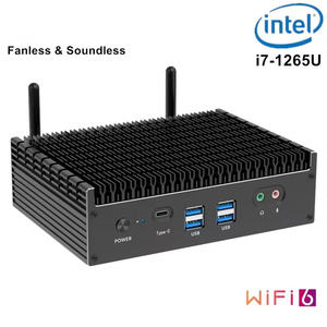 Mini PC sin Ventilador de 13.ª Generación con I7 1355U, 5.0 GHz, Windows 11 Pro, Salida 8K, Puerto Thunderbolt 4, Computadora de Escritorio Portátil, Estación de Trabajo - Product Image 5