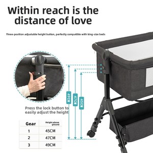 <span class=keywords><strong>Lit</strong></span> bébé, berceau pour nouveau-né, <span class=keywords><strong>lit</strong></span> attachable au <span class=keywords><strong>lit</strong></span> adulte, <span class=keywords><strong>lit</strong></span> à bascule pour bébé, <span class=keywords><strong>lit</strong></span> pour enfants, berceau multifonctionnel, pliable, en métal - Product Image 4