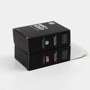 Tái Chế Sang Trọng Màu Đen Hộp Nến Và Jar Bao Bì Biểu Tượng Tùy Chỉnh In Ấn Kraft Giấy Màu Nâu Hộp Các Tông Với Chèn Cho Xà Phòng - Product Image 3