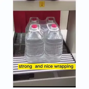 China made semi automatic edible oi big 5L PET bottle shrink wrap machine