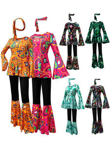 Disfraz Hippie Disco <span class=keywords><strong>de</strong></span> <span class=keywords><strong>los</strong></span> <span class=keywords><strong>70</strong></span> <span class=keywords><strong>y</strong></span> <span class=keywords><strong>80</strong></span> para Mujer, Conjunto <span class=keywords><strong>de</strong></span> 3 Piezas con Estampado, Diadema, Ropa <span class=keywords><strong>de</strong></span> Cosplay Retro para Mujer, Vestido <span class=keywords><strong>de</strong></span> Fiesta <span class=keywords><strong>de</strong></span> Halloween para Adultos - Product Image 1