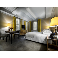 Ensemble de mobilier de chambre d'hôtel de luxe pour appartement, idéal pour projets hôteliers 3-5 étoiles, avec mobilier de chambre d'hôtel en bois massif, prix de gros
