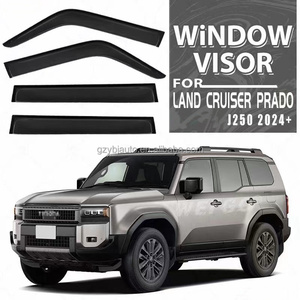 Aksesoris Mobil YBJ 2024-2027 DEFLEKTOR JENDELA HITAM PELINDUNG MATAHARI PENANGKAP AIR HUJAN untuk Prado LC250 FJ250 Pelindung Hujan Jendela Trim - Product Image 2