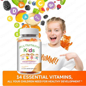 Gommes multivitaminées pour enfants, soutien immunitaire avec vitamines A, C, <span class=keywords><strong>D</strong></span>, E, B6, B12, Iode, <span class=keywords><strong>Zinc</strong></span>, formule complète, complément alimentaire pour enfants - Product Image 3