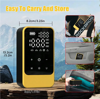 Compresseur d'air portable Peaktop 150 PSI avec double affichage numérique, lumière LED, pression préréglée et fonction mémoire pour gonflage de pneus