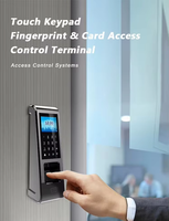 Terminal de Control de Acceso a Puertas TF70 con Software en la Nube, Desbloqueo por Aplicación de Teléfono Inteligente, Teclado Táctil, Huella Dactilar Biométrica y RFID