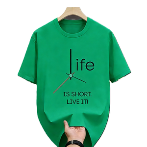 Maglietta con quadrante dell'orologio <span class=keywords><strong>in</strong></span> stile tipografico moderno, <span class=keywords><strong>citazione</strong></span> quotidiana ispiratrice - Product Image 2