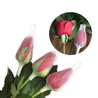 Vente directe du fabricant bouteille en verre PP Durable filet de protection PE sac en plastique emballage Rose protecteur manchon de filet en maille