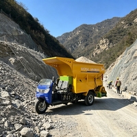Épandeur de litière à trois roues de 5 mètres cubes pour l'entretien des lits de bétail dans les fermes et les étables