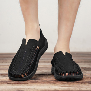 Nouvelle Arrivée Sandales Tressées Fermées pour Hommes Grande Taille Respirantes Été Plage Extérieur Décontractées Plates - Product Image 2