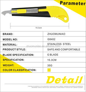 Pisau Cutter Bilah Baja Tahan Karat Pengasah Pensil ABS Alat Pisau OEM - Product Image 4