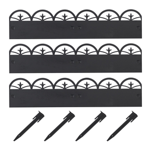 Borde Metálico para Jardín, Paquete de 3, Borde de <span class=keywords><strong>Acero</strong></span> para Jardín, 36 Pulgadas de Largo x 8 Pulgadas de Alto, Tiras de Borde Flexibles - Product Image 3
