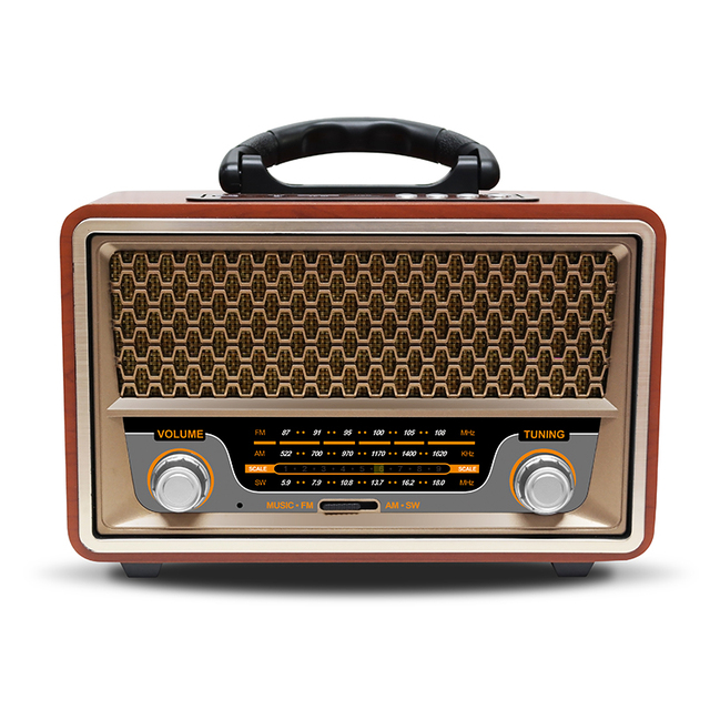 M-157BT Newest Retro Desktop Radio Vintage Fm Am Sw Multi-band Wooden Boxes Wireless Bt Usb Tf Speaker Portable Radio