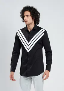 Camisas informales Tri V de algodón 100% para servicio OEM transpirable de verano disponible - Product Image 2