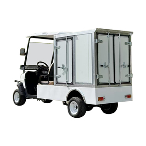 Chariot de livraison de repas compact à 4 roues électrique, voiturettes de <span class=keywords><strong>golf</strong></span> électriques avec caisses de chargement, chariots de transfert électriques isolés pour les campings - Product Image 1