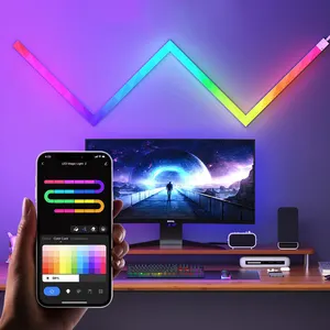 Fabricante de comercio electrónico Smart Rgb Magic Color Glide Panel de pared Decoración Iluminación Gaming Luces Led para una sala de juegos