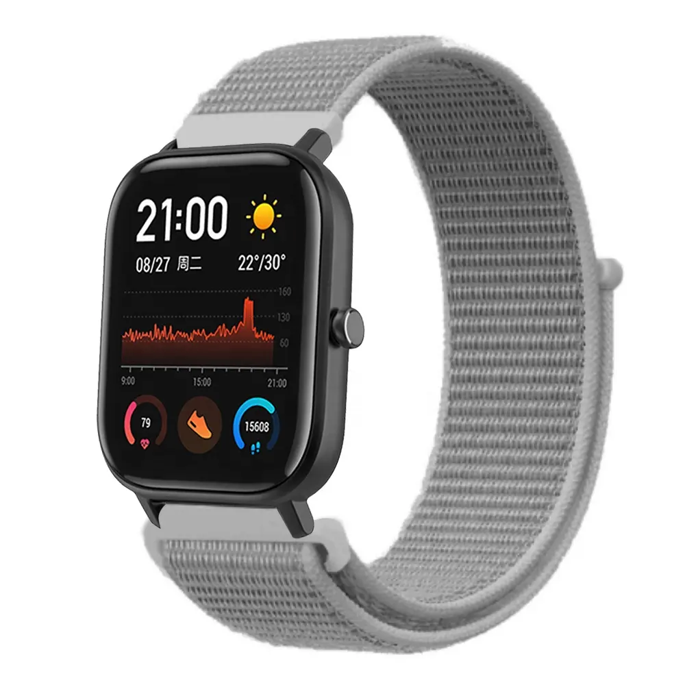 Quick Release 20mm Sport Loop Nylon Watch Strap For Xiaomi Huami Amazfit GTS