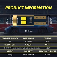 Ampoule LED Canbus T5 2016 6SMD W3W W1.2W, éclairage intérieur de voiture, lampe d'avertissement du tableau de bord, indicateur, lampe d'instrument automobile, 12V