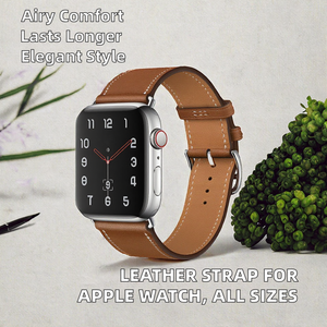 Correa de Cuero de Grano Completo Transpirable de Lujo con Hebilla de Acero Inoxidable para Reloj de 18 mm, 20 mm, 40 mm, 42 mm, 45 mm, 49 mm, Correa de Repuesto - Product Image 2