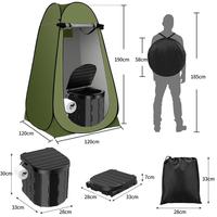 Toilette pliante portable imperméable de 25 L pour les aventures en plein air - Randonnée, escalade, camping, usage occasionnel et touristique, toutes saisons