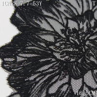Dentelle brodée personnalisée de 16 cm, dentelle à paillettes brillante, dentelle florale douce en tulle transparent, broderie en dentelle pour lingerie, robe, couture