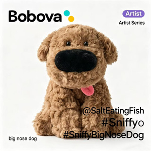 Divertente Giocattolo per Cani in Peluche con Naso Grande Ricamato e Orecchie Morbide, 25cm, in Poliestere e Cotone PP, Regalo di Compleanno per Adolescenti e Adulti - Product Image 3