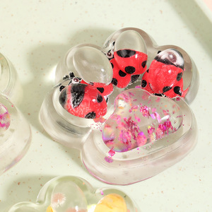 Jouet Squishy Anti-Stress Patte de Chat Coccinelle Sept Points en Gelée de Cristal Kawaii TPR – Cadeau de Noël pour Enfants et Adultes - Product Image 2