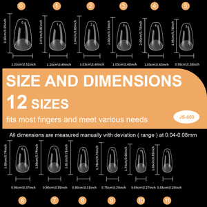 Set di 600 Patch per Estensione Unghie Senza Graffi, <span class=keywords><strong>Stile</strong></span> Francese, 9 Modelli Ovali e a Mandorla, Popolare in Europa e America - Product Image 4