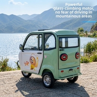 Tricycle Électrique Fermé au Design Cartoon Mignon pour Adultes, Véhicule de Transport Urbain à Longue Portée avec Phare LED