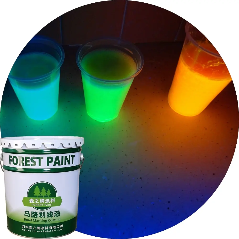 Liquid night glow in the dark road marking paint for road/ photoluminescent waterbased paint luminous paint bulk