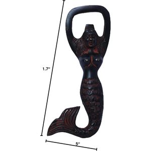 Abrebotellas de latón de estilo Vintage Premium característica magnética sirena-01 diseño logotipo personalizable para Bar Pub decoración Apertura de vino - Product Image 6