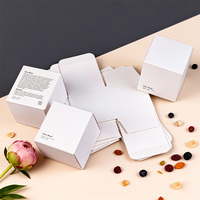 Boîtes en carton pliables blanches recyclables imprimables 350 g/m², cartons en papier personnalisables pour l'emballage de cadeaux cosmétiques