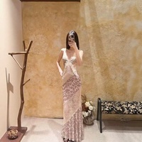 Robe longue décontractée quotidienne Kimshein Fashion SB3984, nouvelle collection été, magnifique, moulante, imprimé léopard, patchwork de dentelle, haute qualité