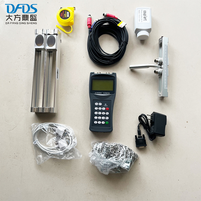 High Temperature Sensor with Bracket Industrial Digital Pottable Handheld Ultrasonic Flow Meter for Liquid Water