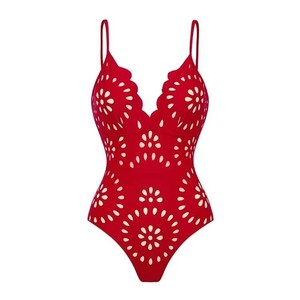 Maillot de bain une pièce sexy pour femme, coupe coquine amincissante, avec découpes festonnées et col en V, monokini, personnalisable avec logo - Product Image 5