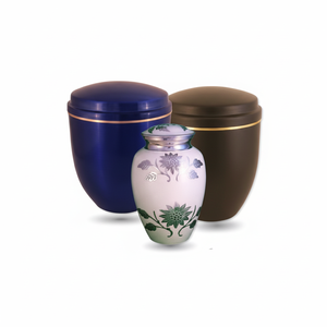 Urnes de crémation pour adultes en aluminium à haute tendance Top urnes funéraires en métal classiques pour les cendres humaines couleur de forme de taille personnalisée - Product Image 1