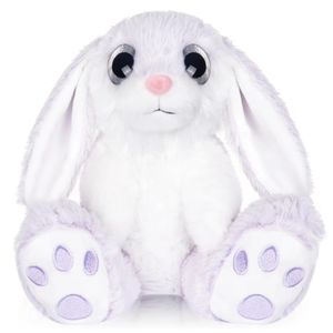 Peluche Coniglietto OEM & ODM con Orecchie Lunghe e Morbide e Grandi Occhi Arcobaleno, Coniglio Imbottito Seduto, Dolce Compagno per il Sonno - Product Image 3