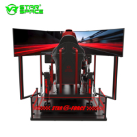 Simulateur de course pour jeu de F1 avec grand cockpit à détection de mouvement, trois écrans, siège dynamique à six axes et force G, équipement MR VR