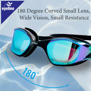 Lunettes de natation de compétition anti-buée avec revêtement miroir Eyeline, personnalisables, idéales pour adultes - Product Image 4